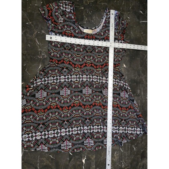 Bobbie Brooks Ladies Dress Juniors Size Large L Soft Comfy Aztec Geometrical Red - Picture 8 of 9